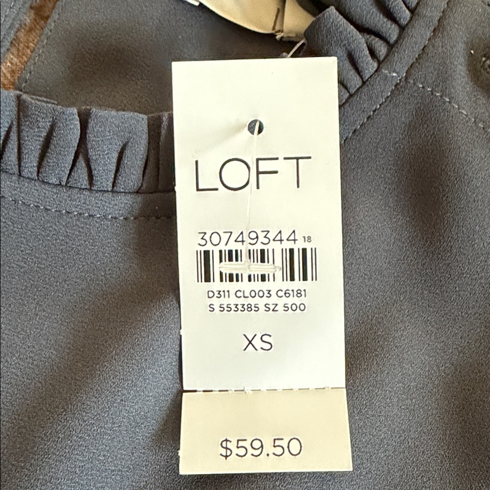 Loft Ruffle Neck Blouse - NWT - Picture 7 of 8